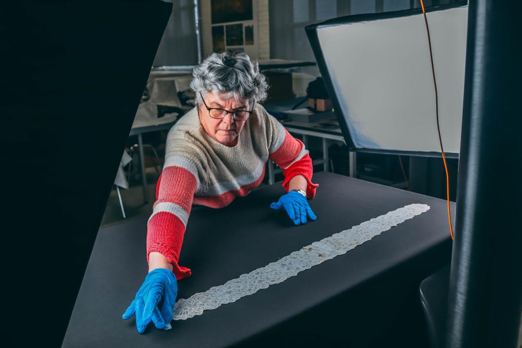 Fotografie van kanten object